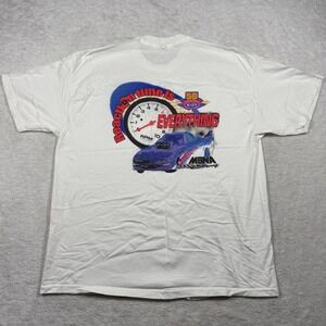Vintage 2001 NHRA 50th Anniversary MBNA Motorsports Racing T-Shirt White XL
